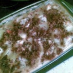 Dorsz w śmietanie wyjęty z piekarnika