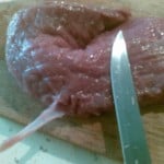 Usuwanie błon z wołowiny (ligawy)