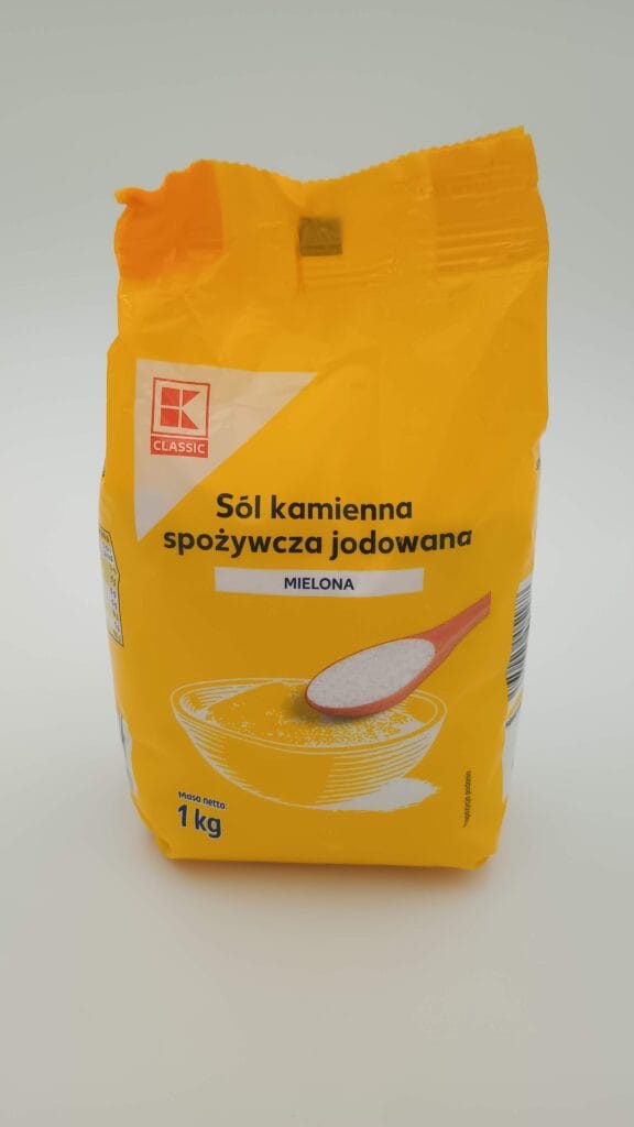 Sól z jodkiem potasu bez przeciwzbrylaczy